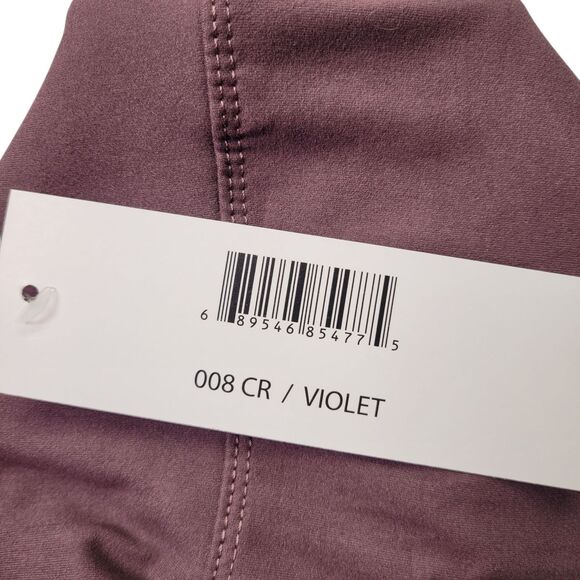 COMFYFOREVER Wome Comfy Capri Leggings One Size High Waist Stretch Pants Violet - Picture 6 of 10